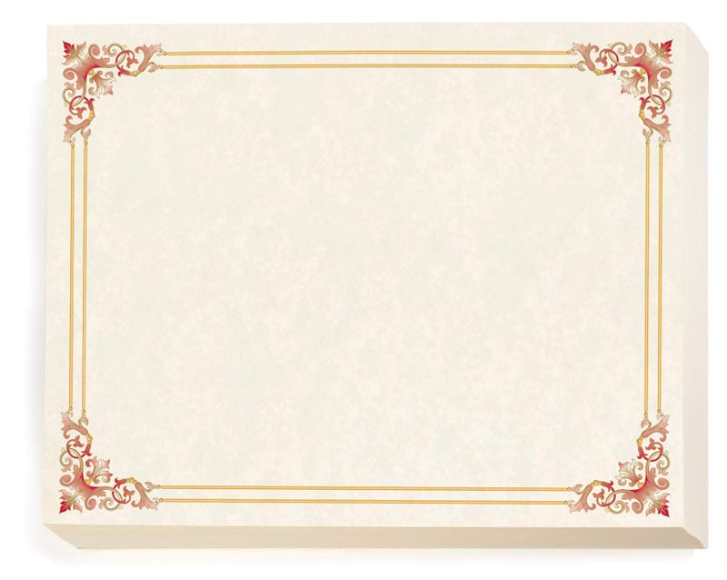 PaperDirect Red and Gold Foil Accents on Renaissance Standard Certificates, 8Â½ x 11, 100 Count, Certificates and Awards Paper, for School, Work, Diplomas & Award Certificates - Image 1